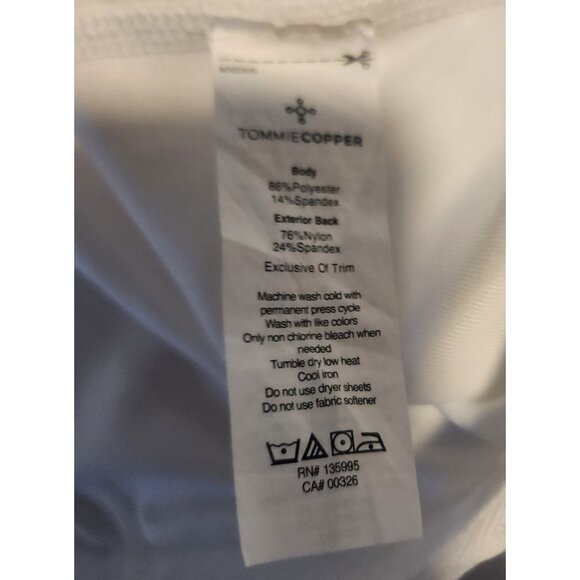 TOMMIE COPPER Full Back Support Shirt White Short Sleeve Full Zip Womens Large - Picture 8 of 11